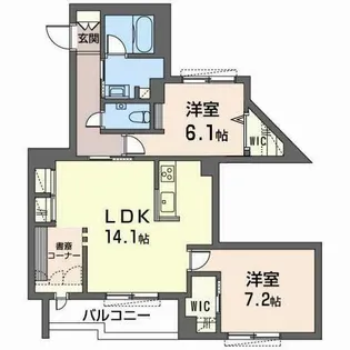 シャーメゾン甲子園口エスポアール【0201号室】の間取り