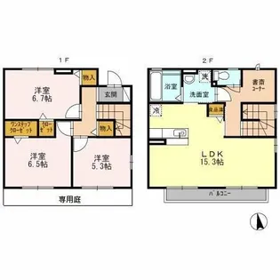 CASA CONCERTO【1階】の間取り