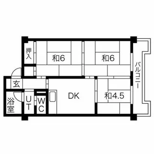 コーポ中駒【3階】の間取り