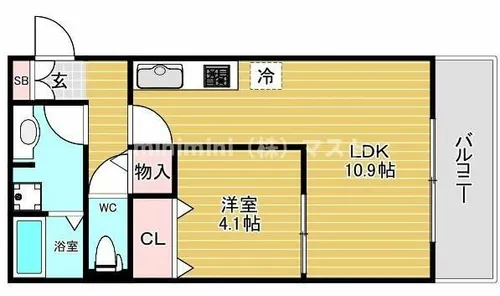 グランシャリオ夕陽丘【2階】の間取り