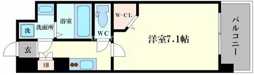 ミラージュパレス難波幸町【4階】の間取り