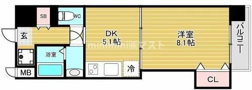 ラパン・ブラン【802号室】の間取り