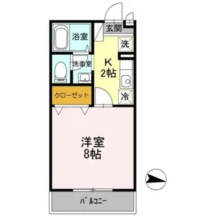 兵庫県川西市南花屋敷1丁目【アパート】の間取り