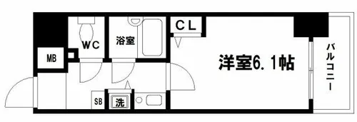 リーガル西天満【3階】の間取り