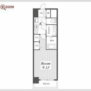 セイル淀屋橋【9階】の間取り