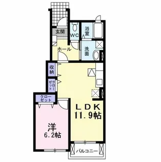 ブエナビスタ【1階】の間取り