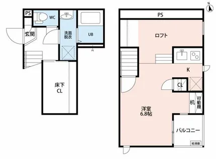 CBヴィレッタ津福駅前【2階】の間取り