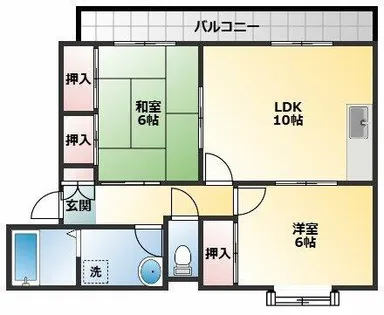 メゾンコンフォールB棟【1階】の間取り