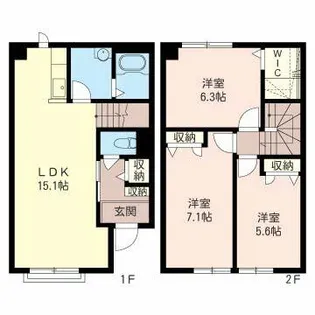 ノースビレッジ清田A【00101号室】の間取り