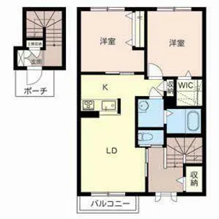 シャーメゾン忍ヶ丘【0202号室】の間取り