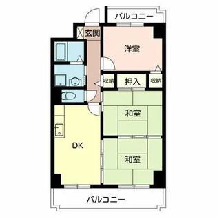 メディオグリシーナF【0501号室】の間取り