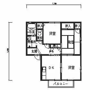 ADISHIO(アディシオ)【0207号室】の間取り