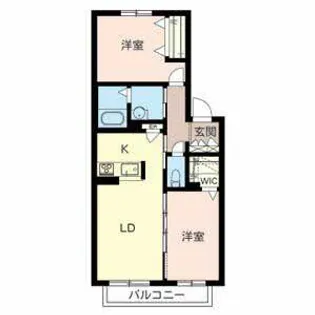 シャーメゾン柿の木【0202号室】の間取り