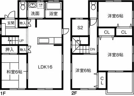 愛知県江南市尾崎町上田【一戸建】の間取り