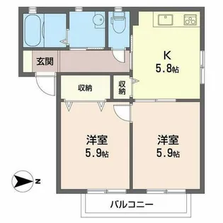 シャーメゾン茨木【0202号室】の間取り