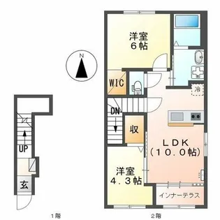 グランディール大治【2階】の間取り