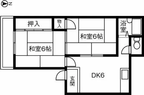 コーポラス天王【205号室】の間取り