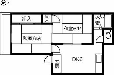 コーポラス天王【205号室】の間取り