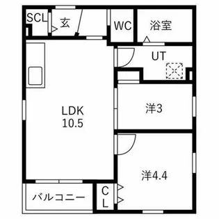 プレシア野並【1階】の間取り