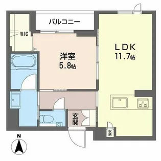 ウイングズドエル【0203号室】の間取り