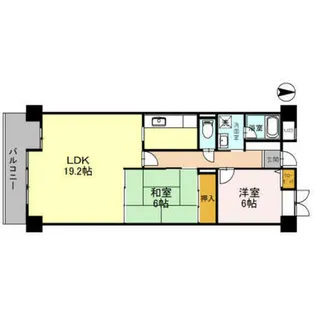 兵庫県尼崎市猪名寺2丁目【マンション】の間取り