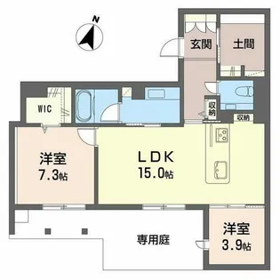 ヴィアソーレ【0101号室】の間取り