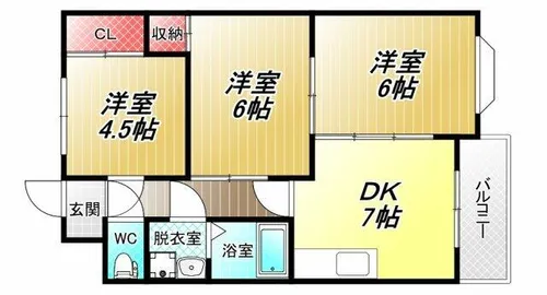 メゾンドールヤマヒデ弐番館【3階】の間取り
