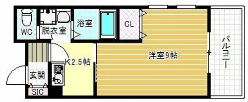 ウェルテラス天王寺【701号室】の間取り