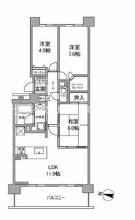 北花田庭園都市・グランアヴェニューイーストプレイス【6階】の間取り