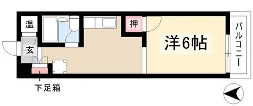 サウスタウン上飯田【2F号室】の間取り