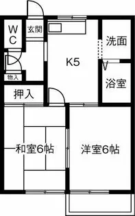 ファミール石刀【102号室】の間取り