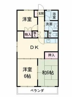 マンション友親【405号室】の間取り
