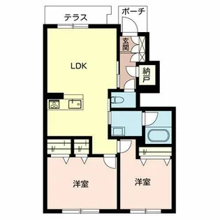ヴァンヴェール生駒【0102号室】の間取り
