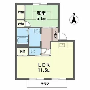フレグランスU【B102号室】の間取り