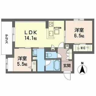 シャーメゾン ベル プレジール【0101号室】の間取り