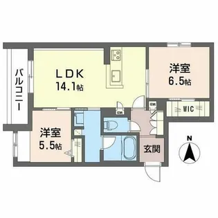 シャーメゾン ベル プレジール【2階】の間取り