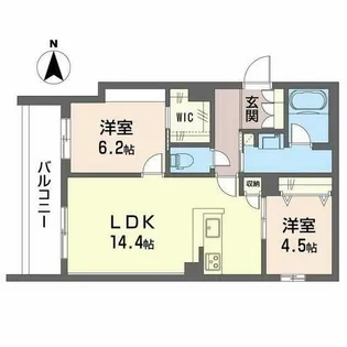 シャーメゾン ベル プレジール【0205号室】の間取り