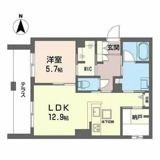 シャーメゾン ベル プレジール【0105号室】の間取り