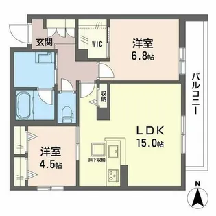 シャーメゾン ベル プレジール【1階】の間取り