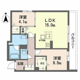 シャーメゾン ベル プレジール【0102号室】の間取り