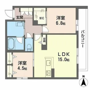 シャーメゾン ベル プレジール【0203号室】の間取り