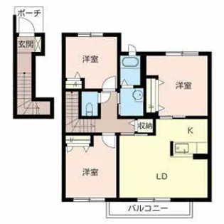 シャーメゾンロイヤルヒルズII【0206号室】の間取り
