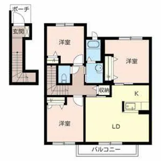 シャーメゾンロイヤルヒルズII【0206号室】の間取り