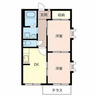 ドミール岩倉【0101号室】の間取り