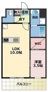 Alivis三国本町【4階】の間取り