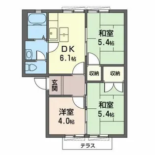 ディアスノバク【0102号室】の間取り