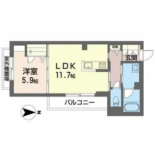 ローズ フラット【0201号室】の間取り