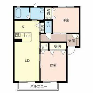 シェルフィールド【0202号室】の間取り