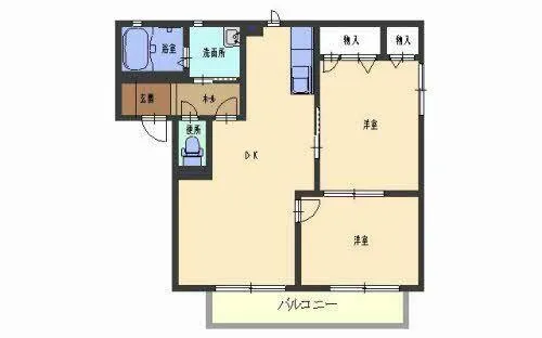 メゾン・ド・フレール【B202号室】の間取り