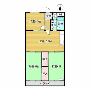 ハイツかどま【4階】の間取り